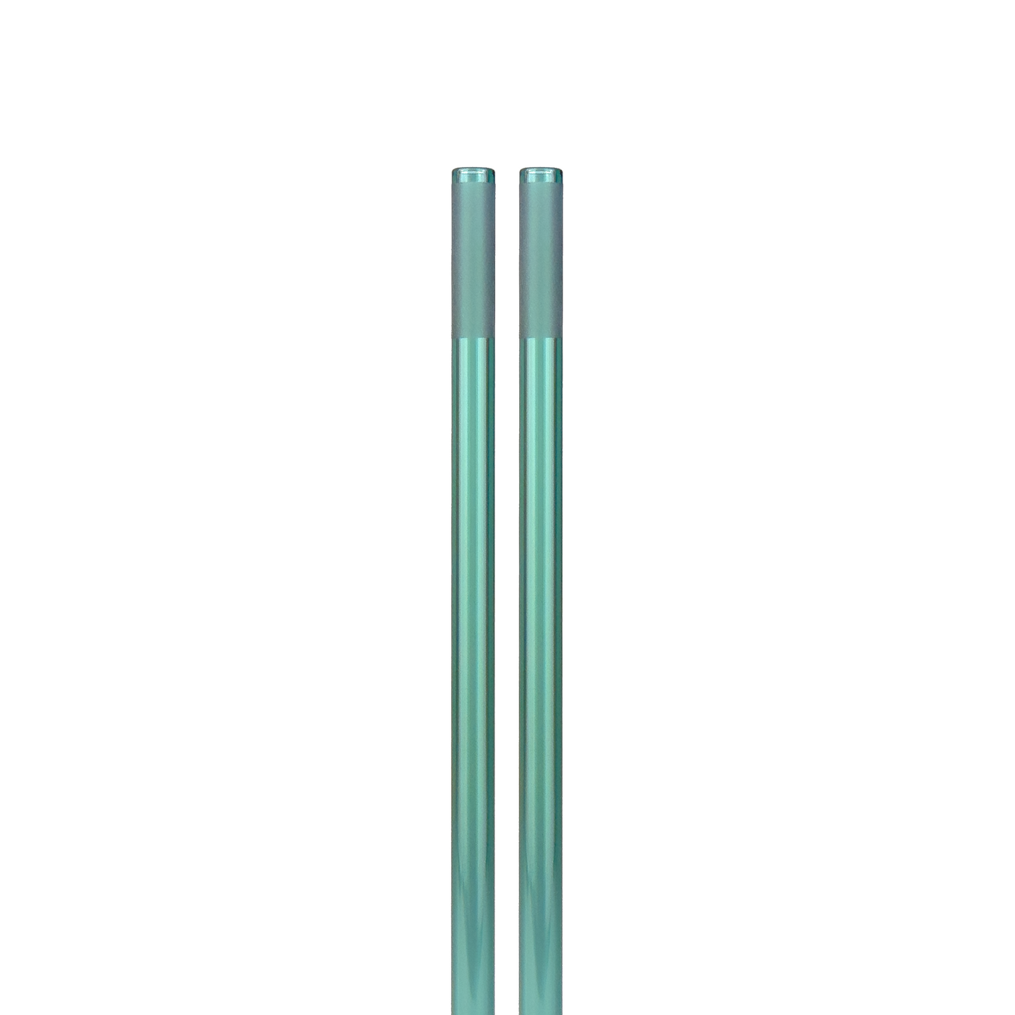 Aqua Glass Straws 2 Pack