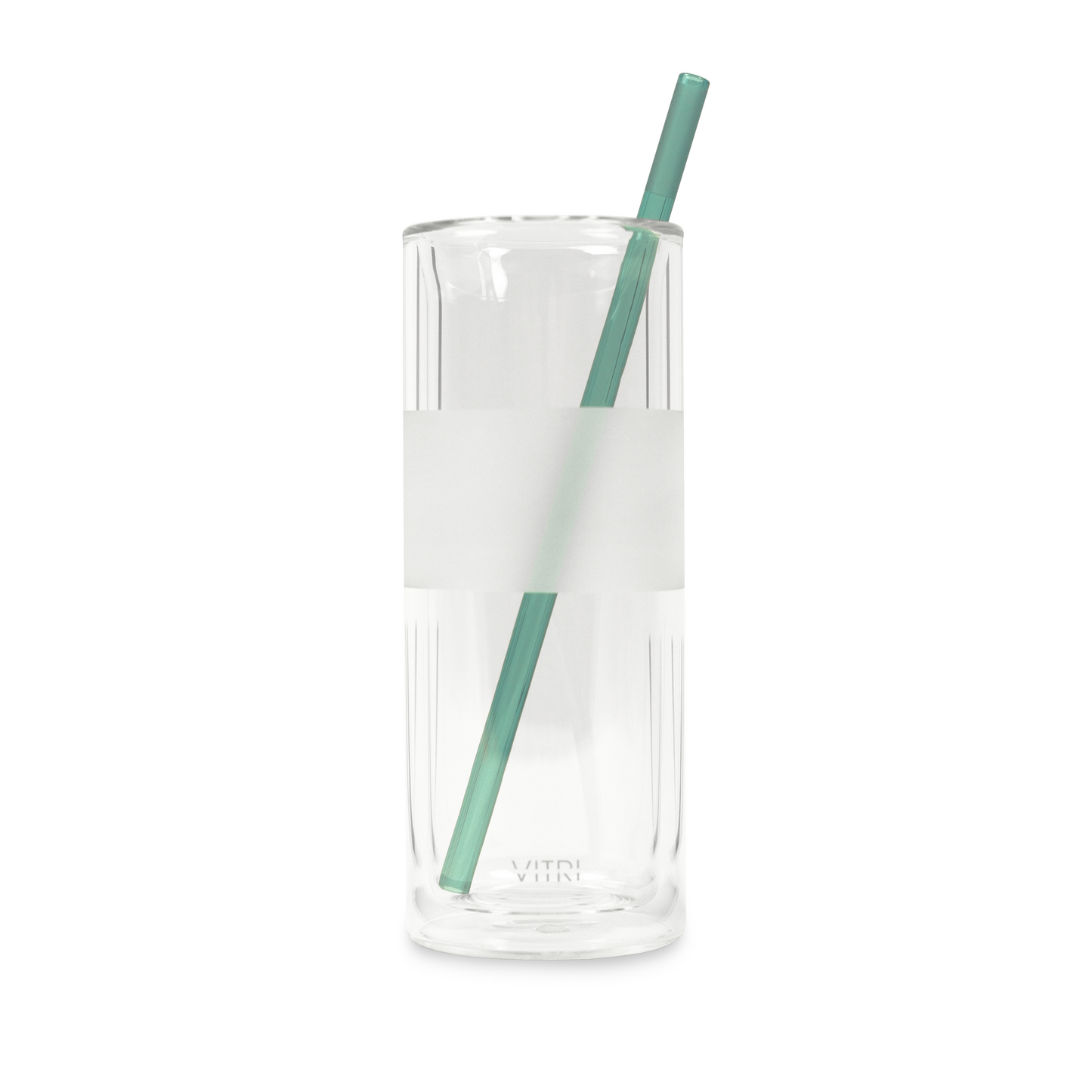 Aqua Glass Straws 2 Pack