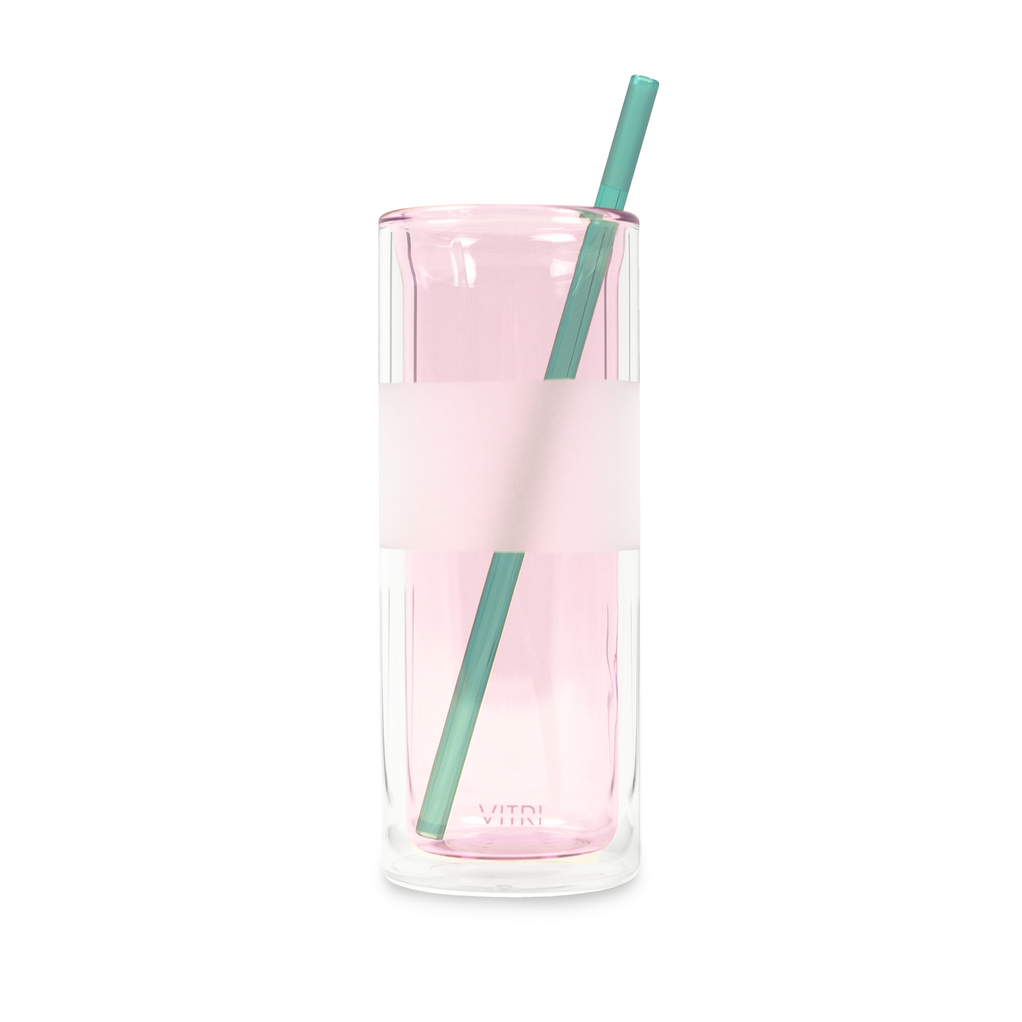 Aqua Glass Straws 2 Pack