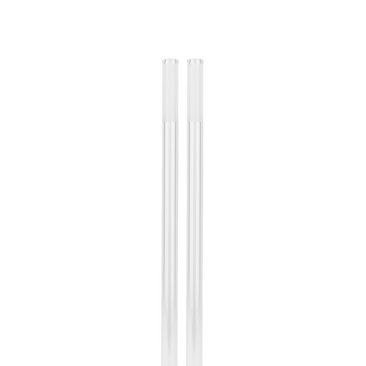 Clear Glass Straws 2 Pack