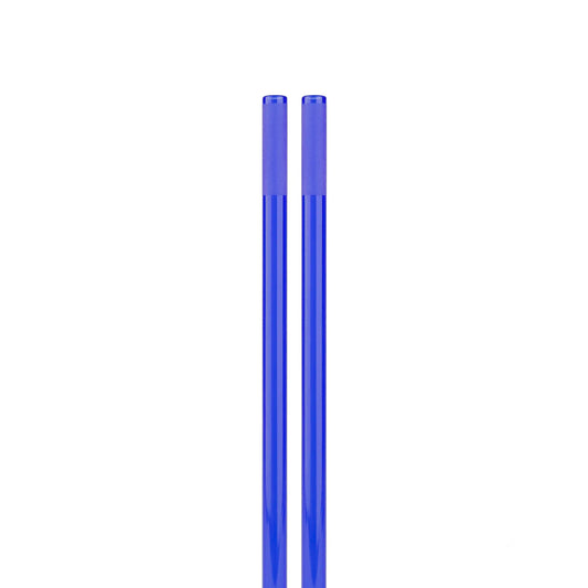 VITRI borosilicate glass straws 2-pack, in Cobalt