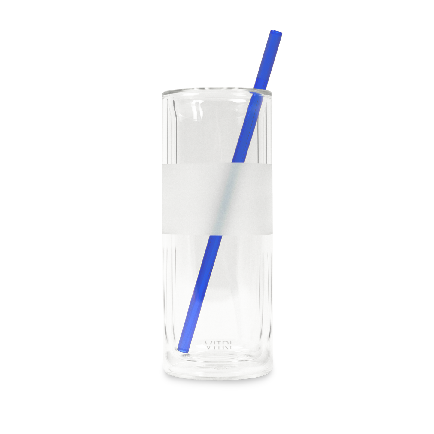 Cobalt Glass Straws 2 Pack