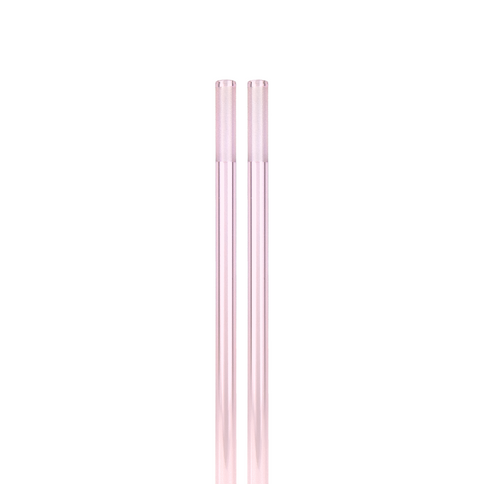 Rose Glass Straws 2 Pack