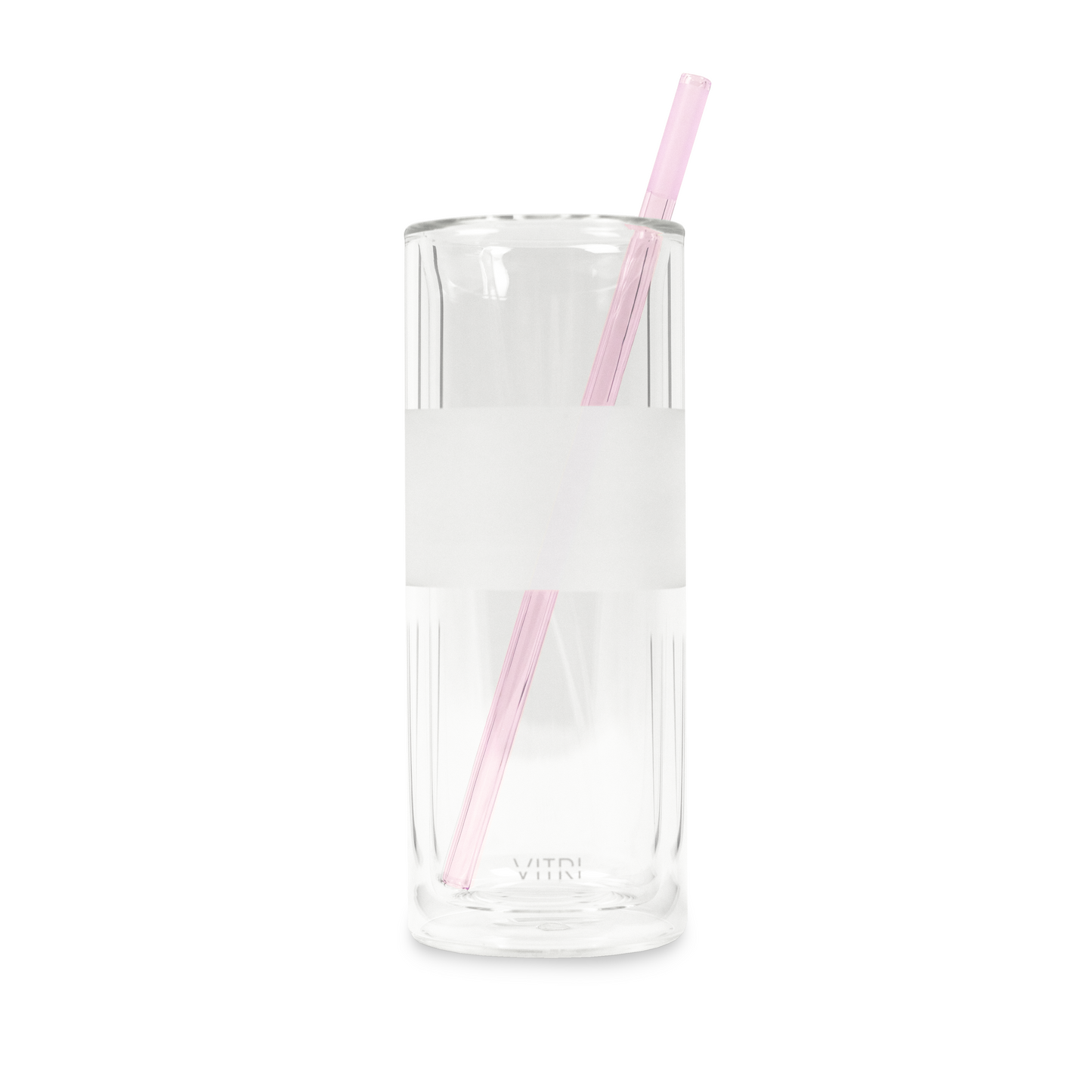 Rose Glass Straws 2 Pack