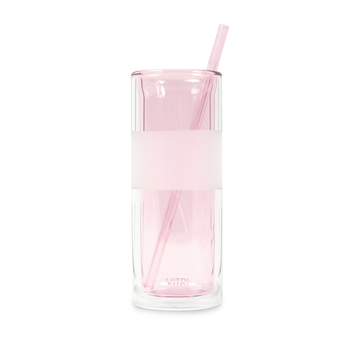 Rose Glass Straws 2 Pack