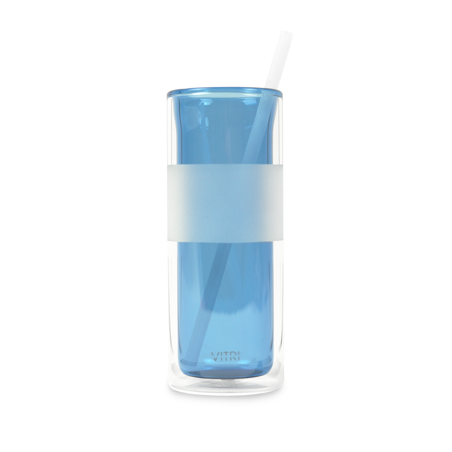 White Glass Straws 2 Pack