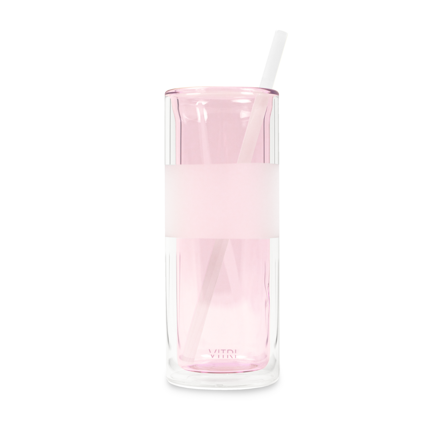 White Glass Straws 2 Pack