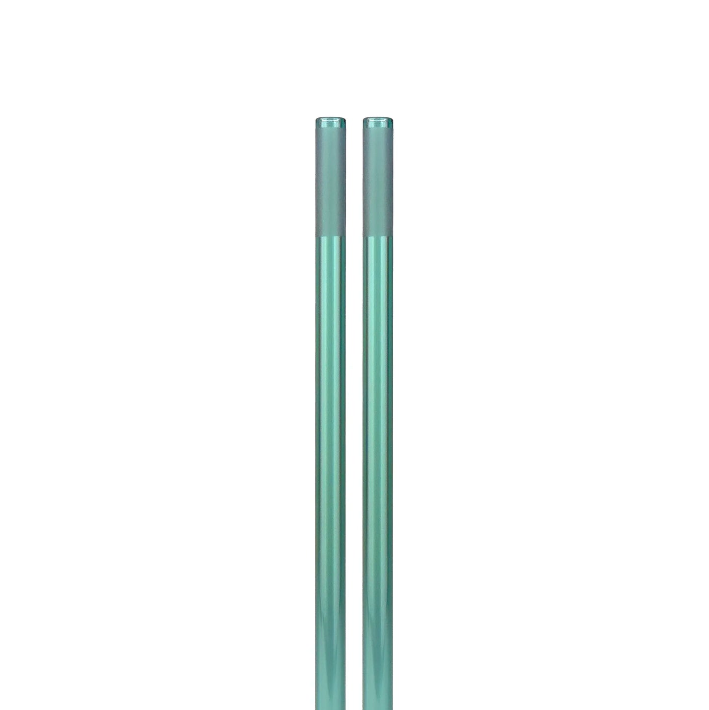 Aqua Glass Straws 2 Pack