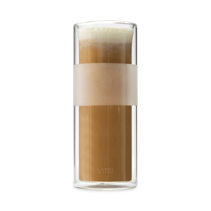 12oz Glass & Straw, 2 Sets, Clear