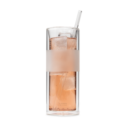 12oz Glass & Straw, 2 Pieces, Clear