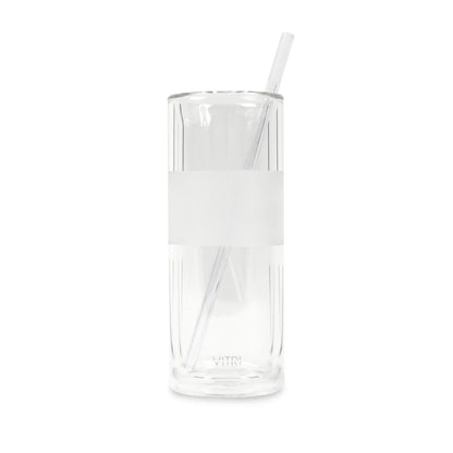 Clear Glass Straws 2 Pack