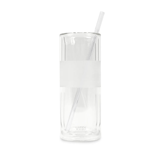 Clear Glass Straws 2 Pack