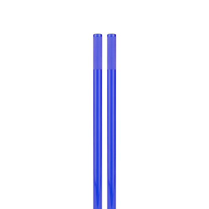 Cobalt Glass Straws 2 Pack