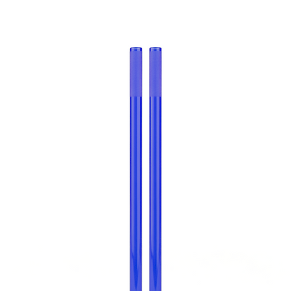 Cobalt Glass Straws 2 Pack