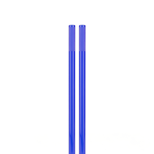 Cobalt Glass Straws 2 Pack