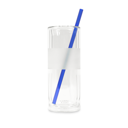 Cobalt Glass Straws 2 Pack