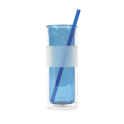 Cobalt Glass Straws 2 Pack