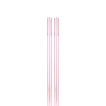 Rose Glass Straws 2 Pack