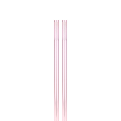 Rose Glass Straws 2 Pack