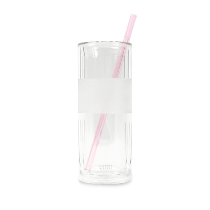 Rose Glass Straws 2 Pack