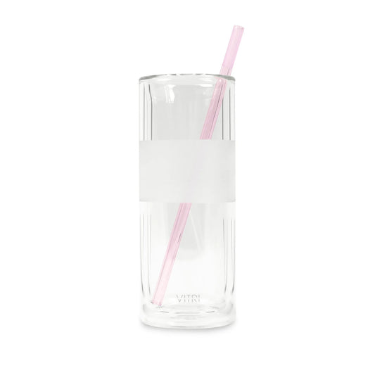 Rose Glass Straws 2 Pack