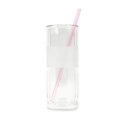 Rose Glass Straws 2 Pack