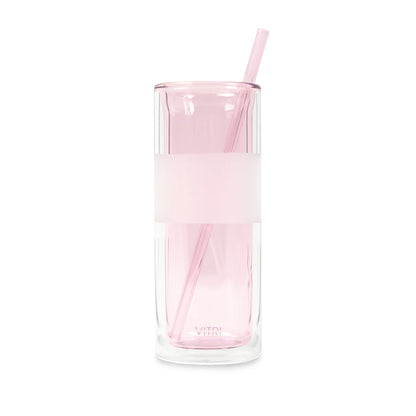 Rose Glass Straws 2 Pack