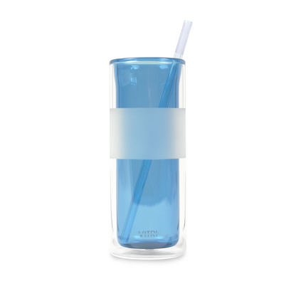 Violet Glass Straws 2 Pack