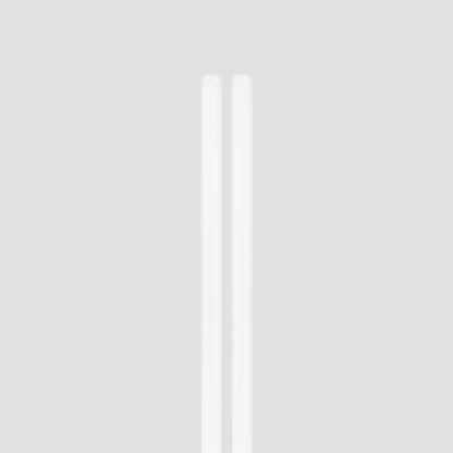 White Glass Straws 2 Pack