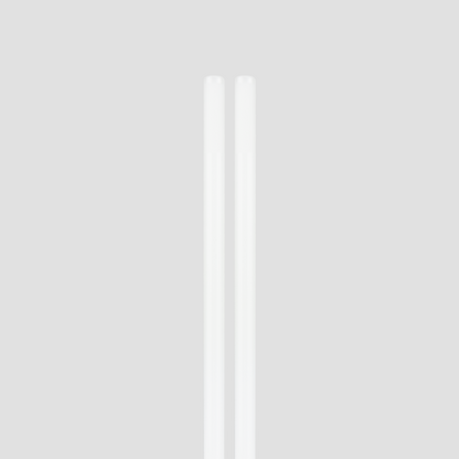 White Glass Straws 2 Pack
