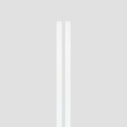 White Glass Straws 2 Pack