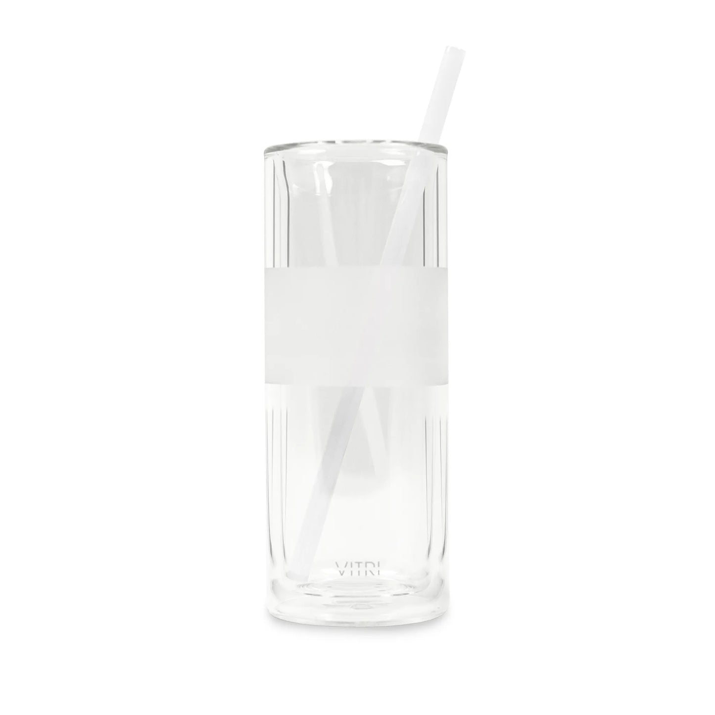 White Glass Straws 2 Pack