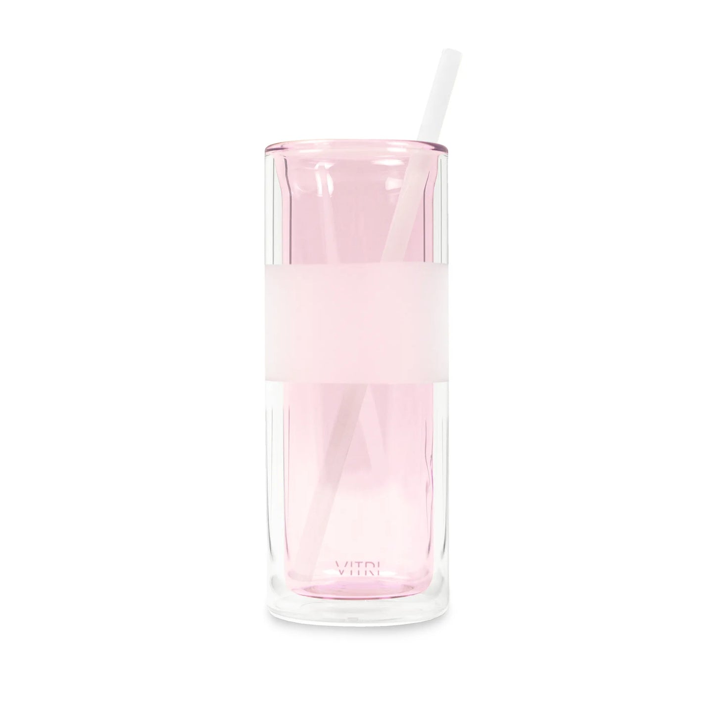 White Glass Straws 2 Pack
