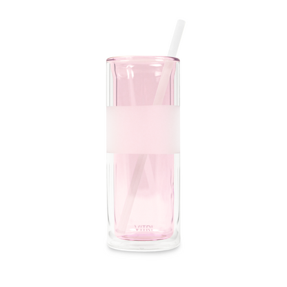 White Glass Straws 2 Pack